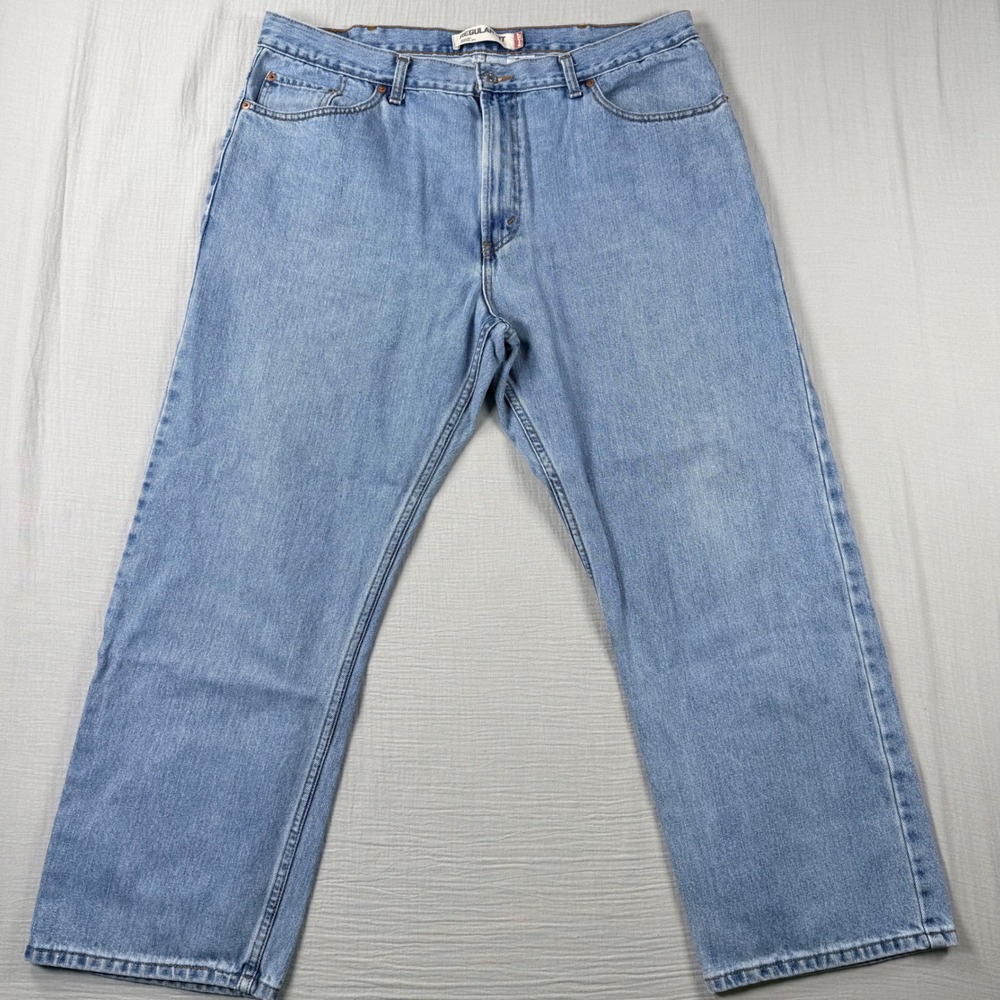 Y2K‎ Levis 505 Jeans Mens 42x30 (38x28) Light Wash Blue Denim Straight Relaxed - Picture 2 of 8